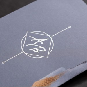 GRİ ZARFLI MODERN TASARIMLI DAVETİYE