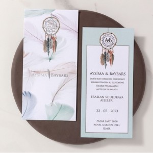 ZARFI İÇİ TÜY TEMALI DAVETİYE