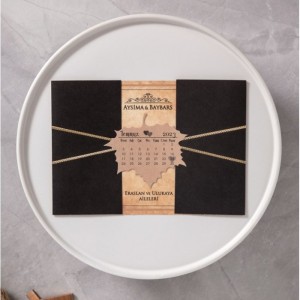 Çınar Yaprağı Etiketli Davetiye