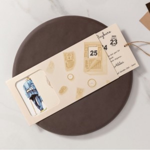 Yaşlanan Çift Tasarımlı Çekmeli Davetiye