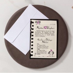 Not Defteri Tasarımlı Davetiye