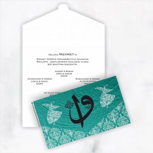 Elif Vavlı Mevlevi Tasarımlı Sünnet Davetiyesi