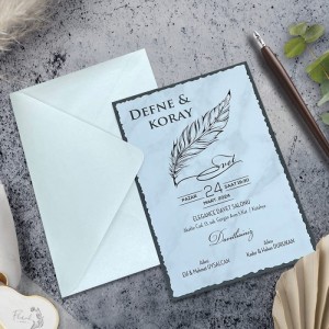 Modern Tasarımlı Sade Davetiye