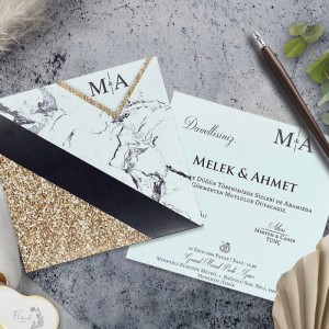Zarfı Modern Tasarımlı Davetiye