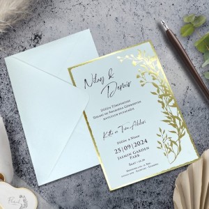 Altın Yaldız Süslemeli Davetiye