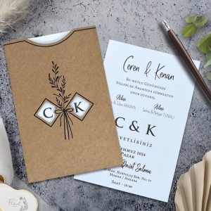 Pencereli Kraft Zarflı Davetiye