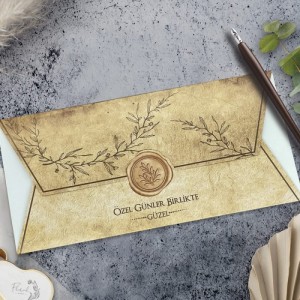 Mühür Görünümlü Katlamalı Davetiye