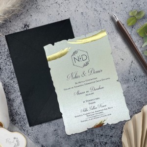 Özel Kesim Siyah Zarflı Davetiye