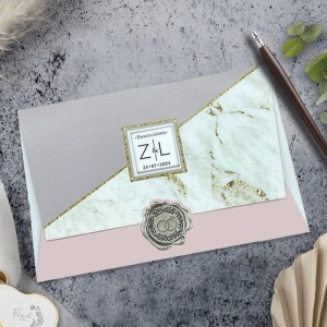 Katlamalı Pencereli Mermer Desen Davetye