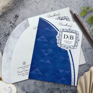 Soldan Katlamalı Geçmeli Davetiye