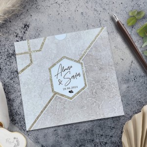 Pencereli Kahverengi Zarflı Davetiye