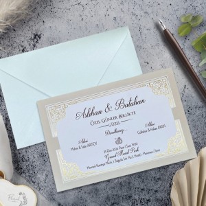 Modern Sade Tasarımlı Davetiye