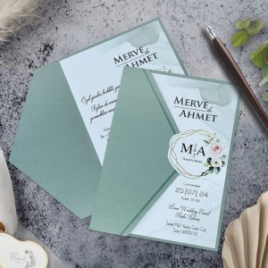 Soldan Katlamalı Dışı Yeşil Davetiye