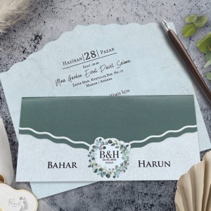 Dalgalı Kesim Katlamalı Davetiye