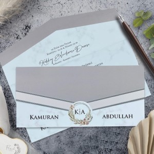 Bej Rengi Katlamalı Davetiye