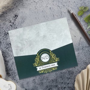 Yaldız Süslemeli Pencereli Katlamalı Davetiye