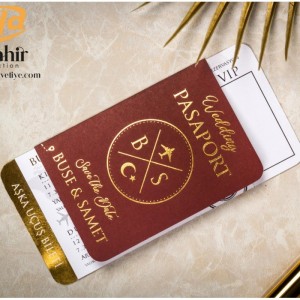 Pasaport Tasarımlı İlginç Davetiye