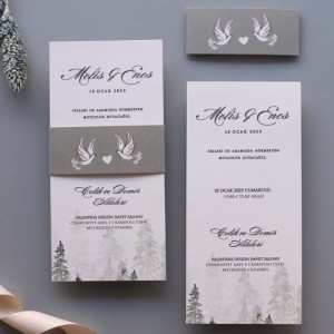 Aşık Kuşlar Temalı Davetiye