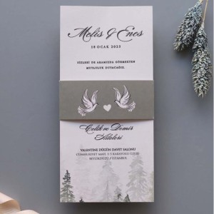 Aşık Kuşlar Temalı Davetiye