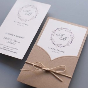 Özel Kesim Zarflı Davetiye