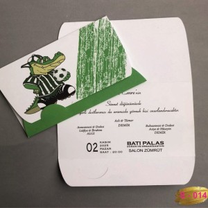 Bursaspor Taraftar Maskotlu Sünnet Davetiyesi