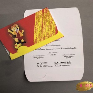 Galatasaray Taraftar Maskotlu Sünnet Davetiyesi