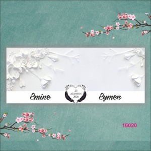 Dışı Gri Sade Desenli Katlamalı Düğün Davetiyesi