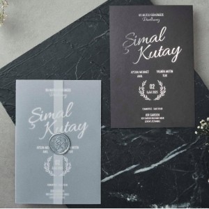 Aydınger Kağıttan Katlamalı Zarflı Mühürlü Davetiye