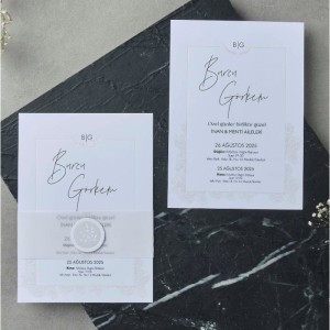 Kuşaklı Mühürlü Sade Davetiye