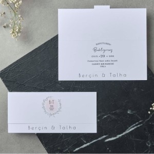 Sade Katlamalı Geçmeli Davetiye