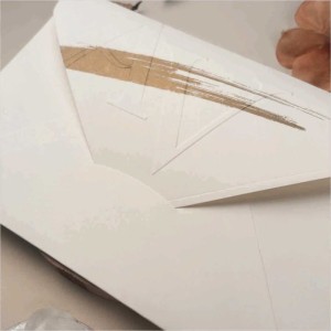 Zarfı Kabartma Gofre Baskılı Modern Davetiye