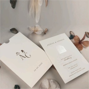 Gelin Damat İkon Baskılı Nikah Davetiyesi