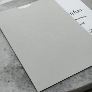 Zarfa Kabartma Harf Baskılı Davetiye Modeli