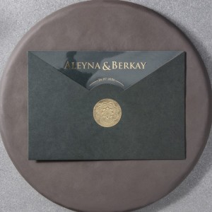 Dikdörtgen Asetat Zarfın Üstü Kesik Özel Davetiye Modeli