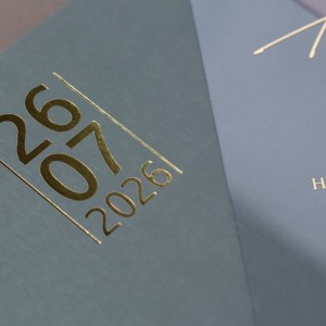 Yeşil Kare Zarfa Yaldız Baskılı Şeffaf Asetat Davetiye Modeli