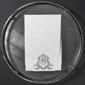 Krem Doğal Duvar Görünümlü Zarfsız Katlamalı Davetiye