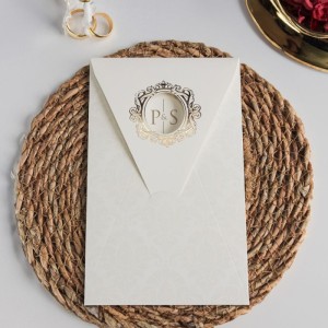 Zarfı Geçmeli Pencereli Kabartmalı Zarflı Davetiye