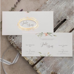 Zarfı Yatay Üstten Kesimli Pencereli Davetiye Modeli