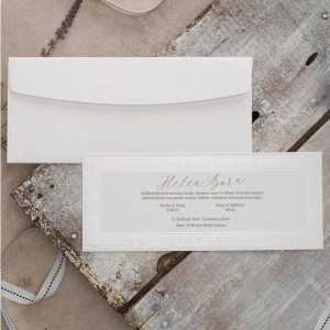 Çerçeveleri Kabartmalı Sade Davetiye