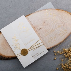 Soldan Katlamalı Zarflı Mühürlü Asetat Davetiye