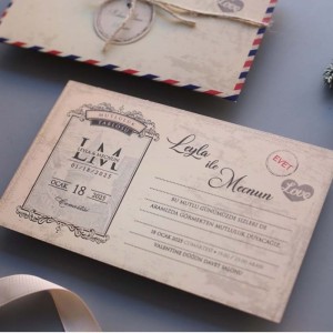 Mektup Tasarımlı Davetiye