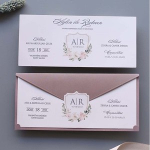 Katlamalı Pudra Kapaklı Davetiye