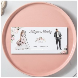 Gelin Damada Hareketli Düğün Davetiyesi