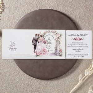 El Ele Gelin Damatlı Hareketli Düğün Davetiyesi